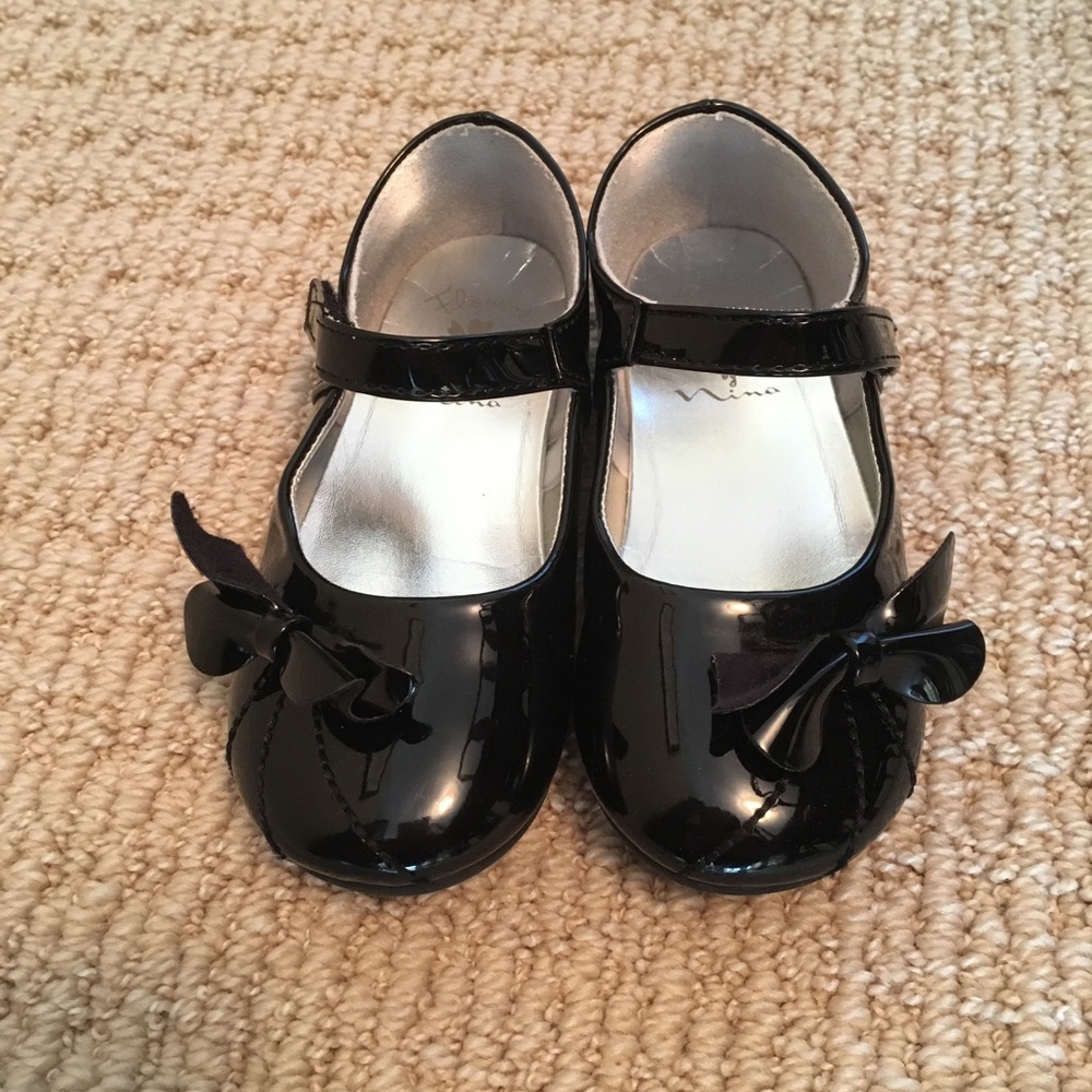 Black patent leather shoes